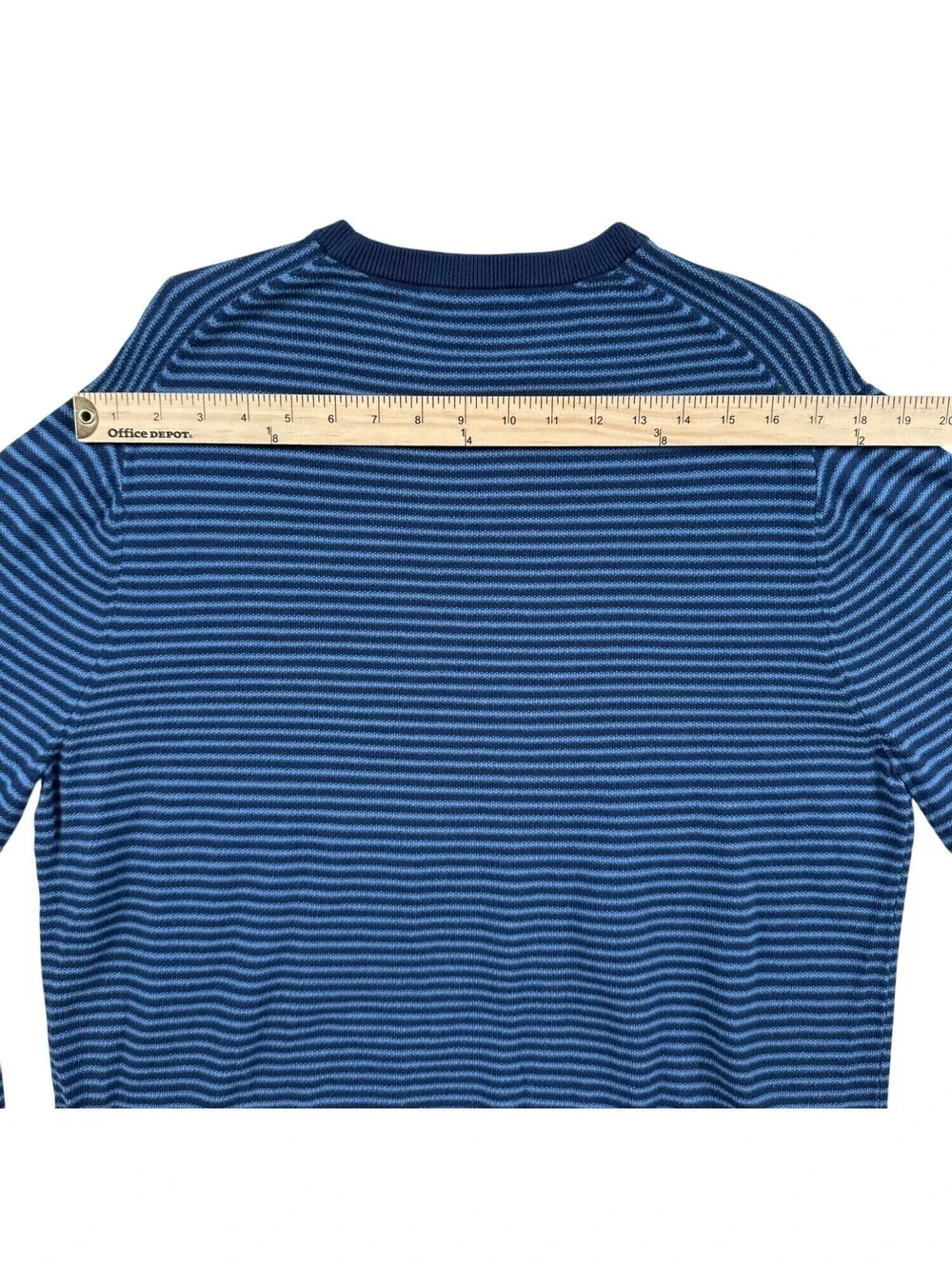 NEW Michael Kors Small Blue Stripe Crew Neck Sweater Large